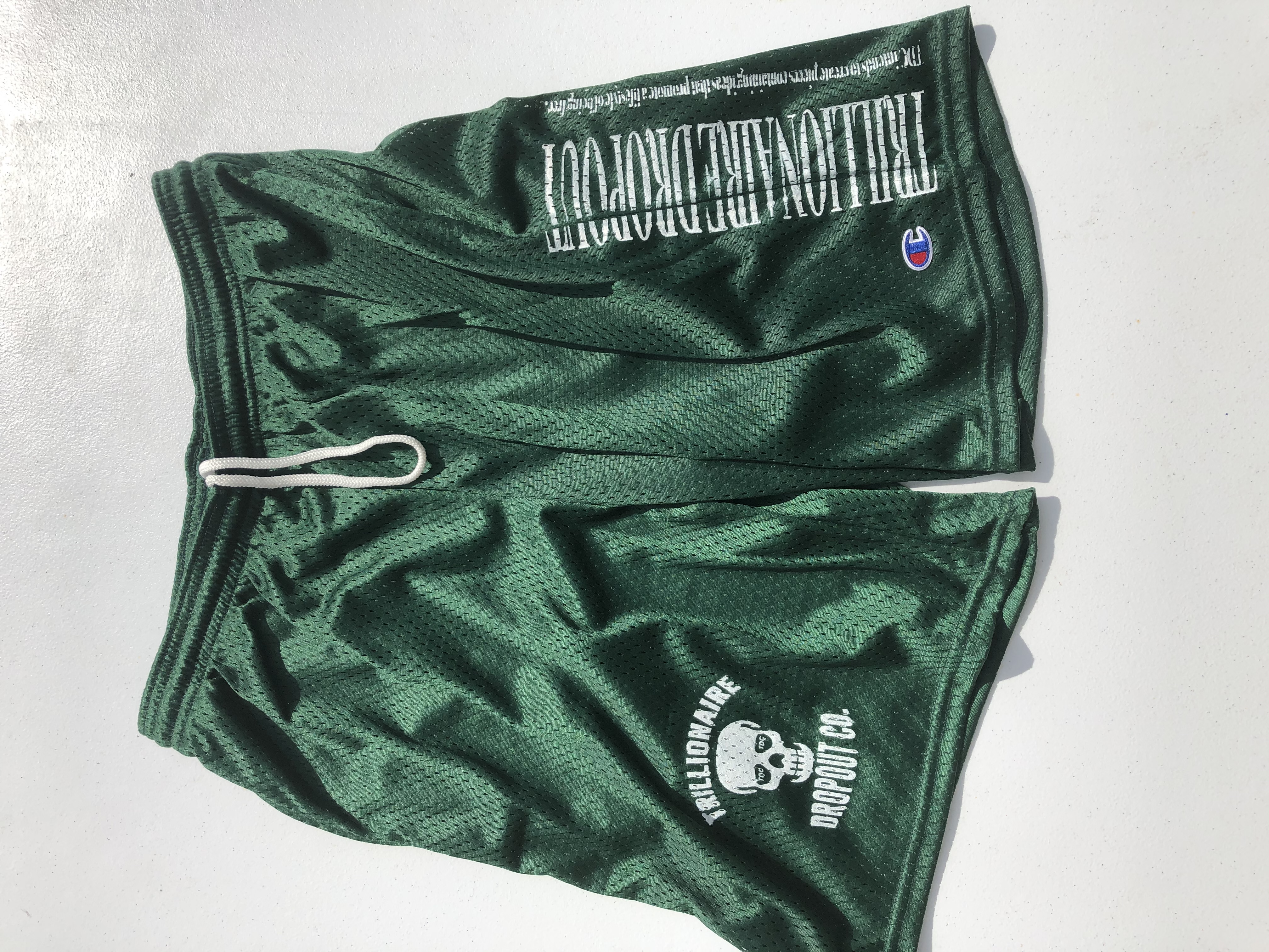 Trillionaire Dropout mesh shorts in green
