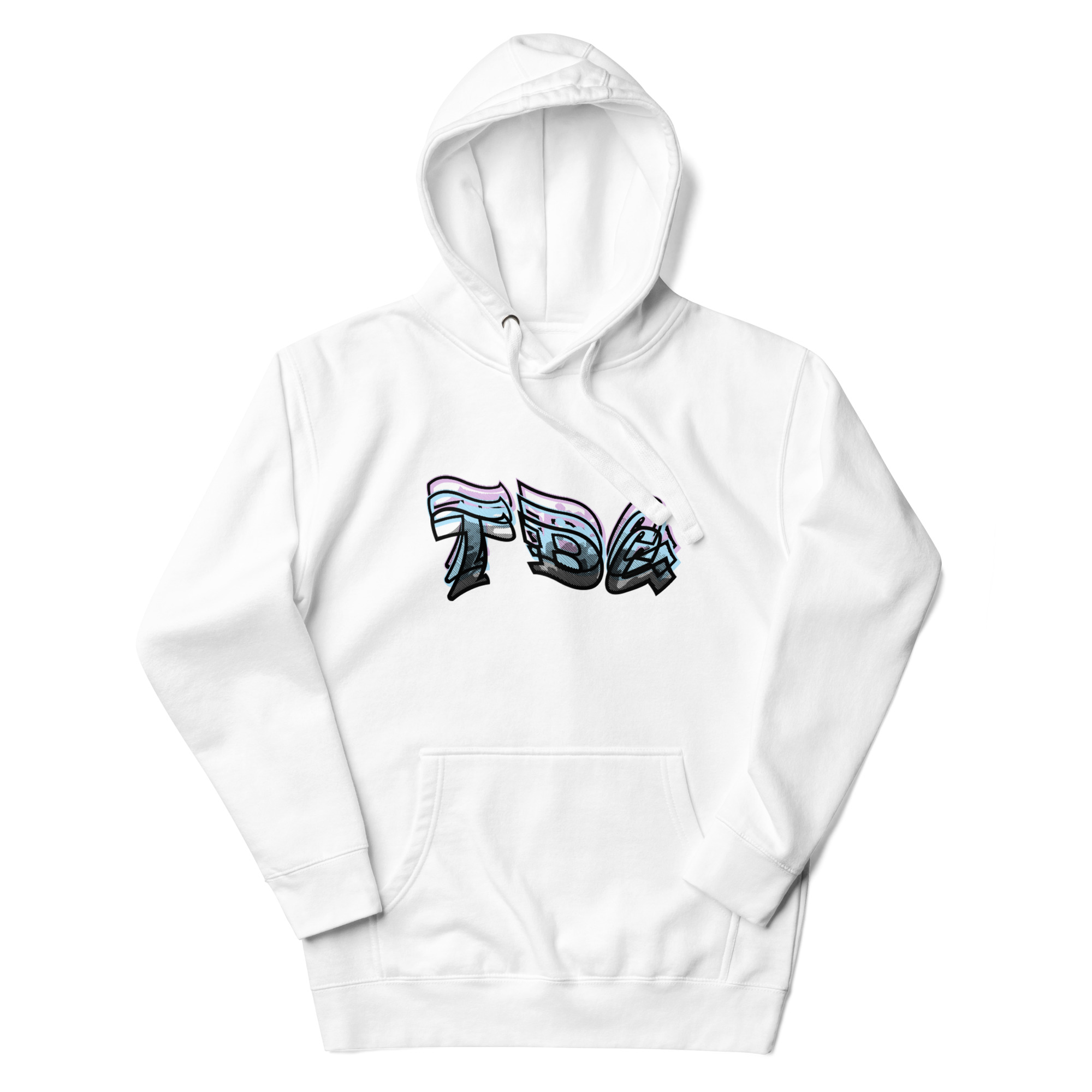 TDC hoodies in black, red, and green